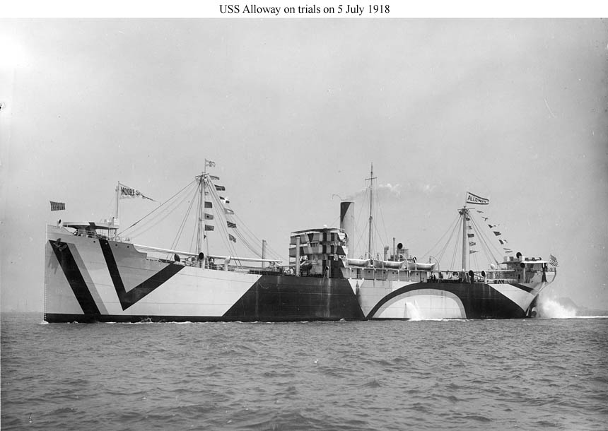 USS Alloway (EFC Design 1015) on 5 July 1918