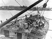 Photo # NH 546: Forecastle of S.S. Ockenfels, June 1917