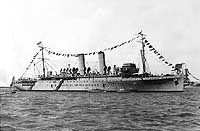 Photo # NH 55295: USS Columbia in Guantanamo Bay, Cuba, 22 February 1922