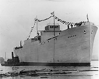 Photo #  NH 65128:  S.S. Marne, later USS Marne (ID # 3929), just after launching, 12 October 1918