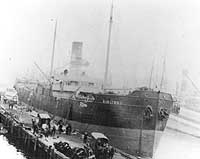 Photo #  NH 89798:  SS Winifred in a European port, prior to entering U.S. Navy service.
