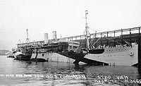 Photo # NH 101819: USS Powhatan docked at New York City, September 1918