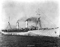 Photo #  19-N-7572:  S.S. St. Louis in camouflage in 1917, while operating as a troop transport