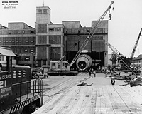 USS King County (LST 857) conversion on 25 March 1957