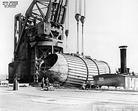 USS King County (LST 857) conversion on 4 April 1957