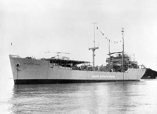 USNS Sgt Curtis F Shoup (T-AG 175) ca. December 1963 with 