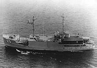 USS Banner (AKL 25) as an intelligence collector circa 1966