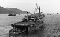 USS Vancouver (LPD 2) launching LCU 1483 on 4 January 1967