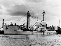 USNS Range Recoverer (T-AGM 2) on 20 July 1961