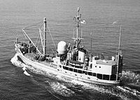 USNS Range Recoverer (T-AGM 2) on 21 July 1961