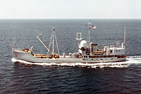 USNS Range Recoverer (T-AGM 2) on 20 July 1961