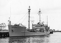 USNS Range Recoverer (T-AGM 2) circa 1962