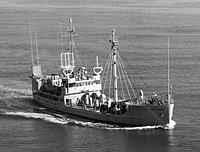USNS Range Recoverer (T-AGM 2) circa 1963