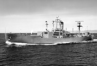 USNS Range Tracker (T-AGM 1) circa June 1963