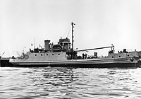 Covered lighter YF 327 circa September 1959