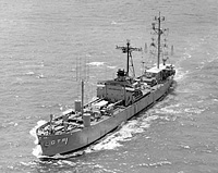 USS Oxford (AGTR 1) on 4 January 1962