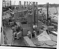 USNS Marshfield (T-AK 282) forward deck circa early 1970