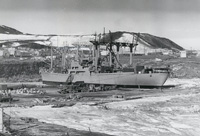 USNS Schuyler Otis Bland (T-AK 277) in Antarctica in 1976-77