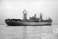 USS Tulare (AKA 112) on 8 December 1955