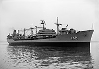 USS Ponchatoula (AO 148) in February 1956