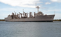 USS Roanoke (AOR 7) on 1 June 1986