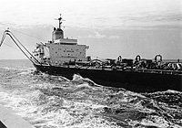 USNS Falcon Lady (T-AO 182) and USNS Taluga circa 1974-75