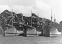 Tankers French Creek, Logan's Fort, and Cumberland in use as floating power stations, 1966-70
