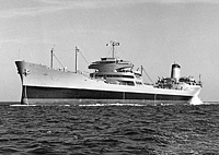 USNS Yukon (T-AO 152) in early 1957