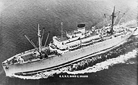 USNS David C Shanks (T-AP 180) during the 1950s