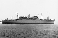USNS Geiger (T-AP 197) in the mid or late 1960s.