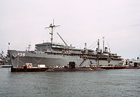 USS Emory S Land (AS 39) on 8 October 1983
