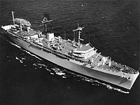 USS Hunley (AS 31) in December 1962