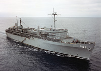 USS McKee (AS 41) circa the mid 1980s
