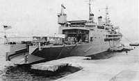 USS Albemarle (AV 5) on 21 August 1958
