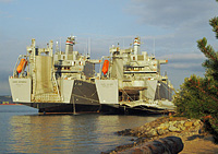 SS Cape Island (AKR-10) and Cape Intrepid (AKR-11) in August 2013