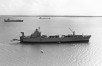 USNS Mercury (T-AKR 10) in August 1980